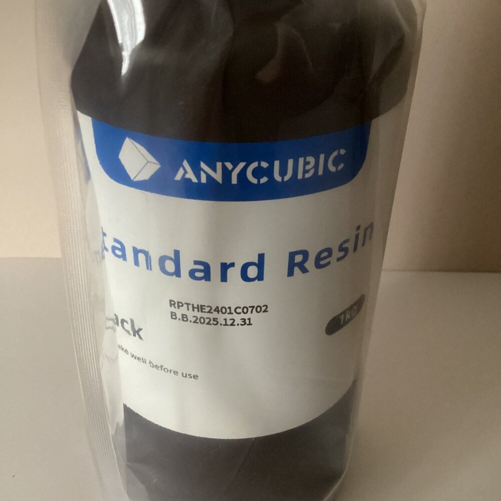 NIB ANYCUBIC 3D Standard Printer Resin 1kg Black Ink Printing - Picture 4 of 5